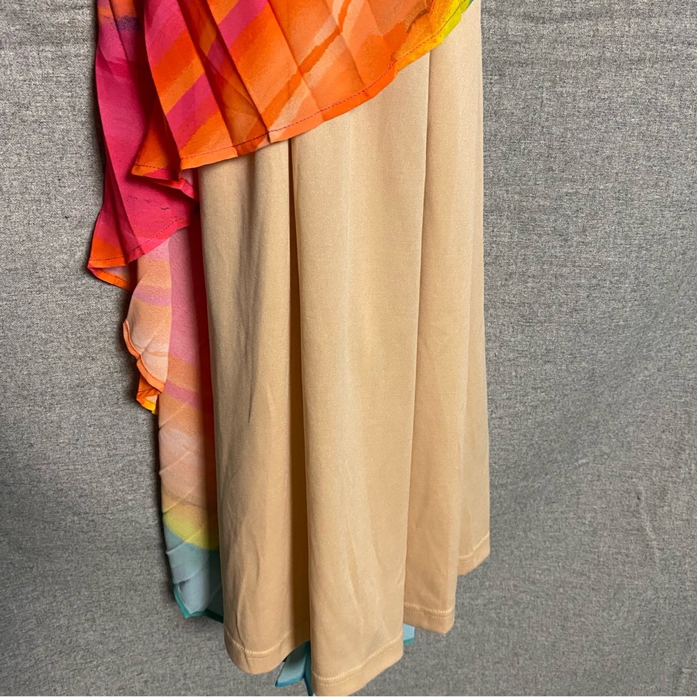 CLEARANCE Rainbow Maxi Dress Pleated Sleeveless Flying Tomato SIZE SMALL - Picture 10 of 12